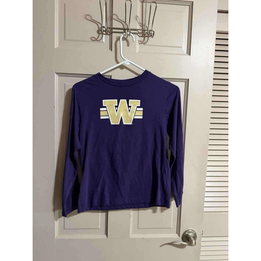 Girls Washington State Huskies Long Sleeve Shirt Purple Size YL Large Champion